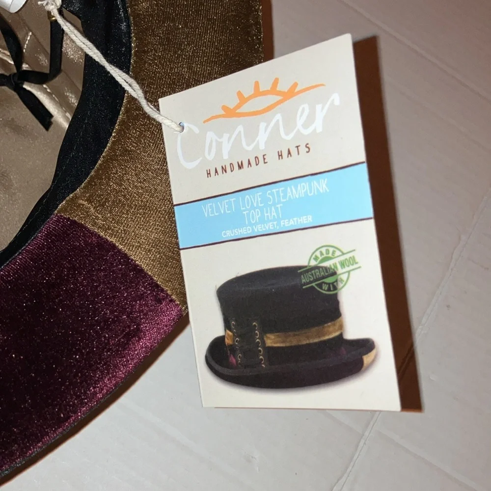 NWT Conner Steampunk Women’s Top Hat Handmade - Picture 7 of 9